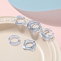 Ring Geometrical Blue Green White Resin Stylish Simple European 5pcs One Size / Women's miniinthebox - thumbnail