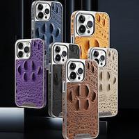 Phone Case For iPhone 15 Pro Max Plus iPhone 14 13 12 Pro Max Plus Back Cover Shockproof Retro Genuine Leather TPU Plating Lightinthebox