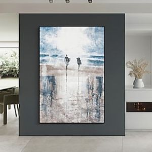 Modern Art Abstract Landscape Abstract Beach Oil Painting On Canvas Handmade Modern Living Room Wall Decoration Surfing Before miniinthebox