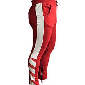 Men's Athleisure Sports Outdoor Sports Casual Sports Pants Sweatpants Pants Print Full Length Print Grey Black Red miniinthebox