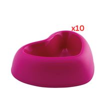 Georplast That's Amore Plastic Pet Bowl Small - Pink (Pack of 10)