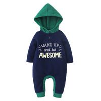 Letter Printed Baby Winter Romper