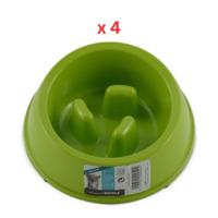 M-PETS Melamine High Back Slow Down Bowl Green 250ml (Pack of 4) M-PETS Melamine High Back Slow Down Bowl Green 250ml (Pack of 4)