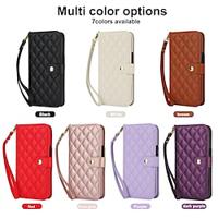 Phone Case For iPhone 15 Pro Max Plus iPhone 14 13 12 11 Pro Max Plus Mini SE Back Cover with Stand Holder with Lanyard Card Slot Geometric Pattern TPU PU Leather Lightinthebox