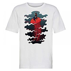 Men's Unisex Tee T shirt Hot Stamping Graphic Prints Portrait Plus Size Print Short Sleeve Casual Tops Cotton Basic Fashion Designer Big and Tall White miniinthebox