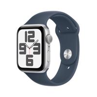 Apple Watch SE (2023) GPS 40mm Silver Aluminium Case with Storm Blue Sport Band - S/M