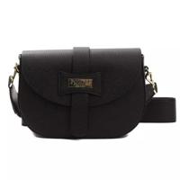 Pompei Donatella Elegant Black Leather Crossbody Bag - PO-5809