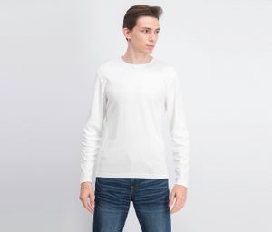 Mens Long Sleeve Plain Tee  White