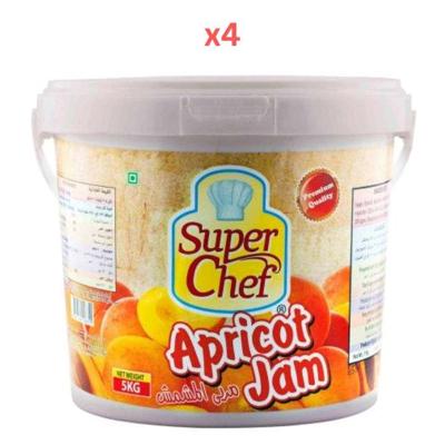 Super Chef Apricot Jam 5Kg (Pack Of 4)