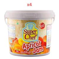 Super Chef Apricot Jam 5Kg (Pack Of 4)