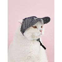 Dog Cat Dog Bandana  Dog Hat Quotes  Sayings Leisure Special Casual Daily Dog Clothes Puppy Clothes Dog Outfits Breathable Blue Costume for Girl and Boy Dog Polyester S M Lightinthebox - thumbnail