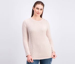 Womens Textured Pullover Sweater  Mocha Rose