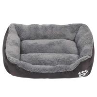 Grizzly Square Dog Bed Black Medium - 54 X 42Cm Square Dog Bed