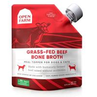 Open Farm Grass Fed Beef Bone Broth Meal Topper For Dogs & Cats - 12OZ