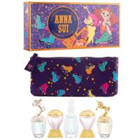 Anna Sui (W) Mini Set Edt 3 X 5Ml (Fantasia + Mermaid + Sceret Wish + Sky 2 X 5Ml) Cosmetic Pouch