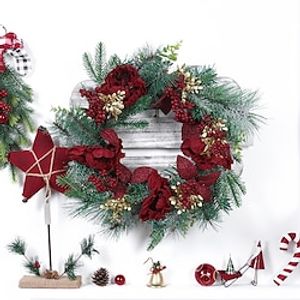 Christmas Wreath Xmas Decorations Front Door Garland for Outdoor Indoor Party Wall Table Home Decor miniinthebox