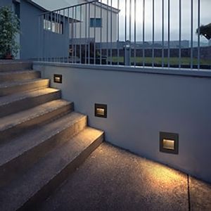 Led Wall Lamp,Outdoor Recessed Metal Foot Lamp, Suitable For Steps, Stairs, Aisle Corners,Warm White IP65 85-265V Lightinthebox