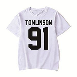 Men's Unisex Tee T shirt Hot Stamping Anime Graphic Prints Plus Size TOMLINSON Print Short Sleeve Casual Tops Cotton Basic Designer Big and Tall White Black Red Lightinthebox