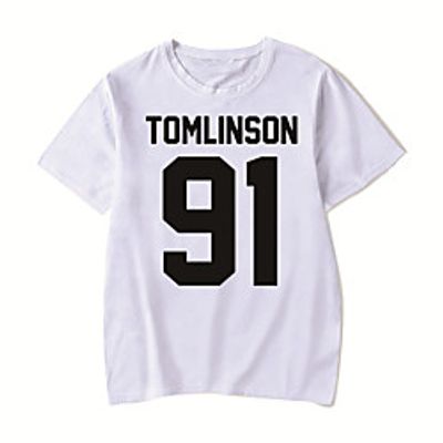 Men's Unisex Tee T shirt Hot Stamping Anime Graphic Prints Plus Size TOMLINSON Print Short Sleeve Casual Tops Cotton Basic Designer Big and Tall White Black Red Lightinthebox
