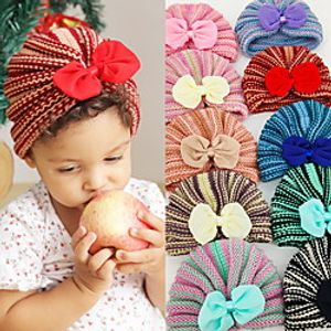 Toddler Unisex Active  Sweet Daily  Outdoor Striped Bow Hats  Caps Green  Blue  Black Kid onesize Lightinthebox