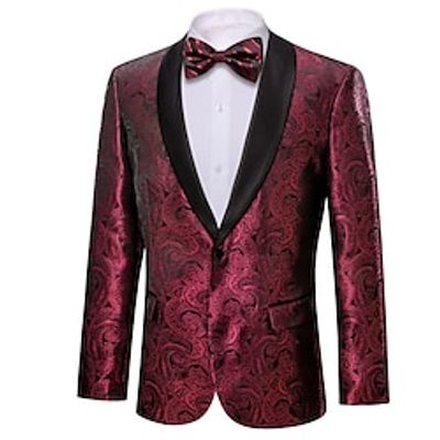 Men's Fashion Paisley Blazer Jacket Cotton Blend Fabric Printing Regular Tailored Fit Single Breasted One-button Black Red Burgundy Royal Blue 2023 Lightinthebox Men's Fashion Paisley Blazer Jacket Cotton Blend Fabric Printing Regular Tailored Fit Single Breasted One-button Black Red Burgundy Royal Blue 2023 Lightinthebox