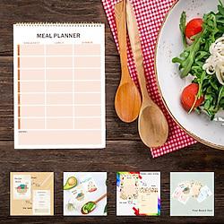 Meal Planning Coil-Bound Notebook with 25 Kitchen Cooking Recipe Cards Organize Your Meals Effortlessly Lightinthebox