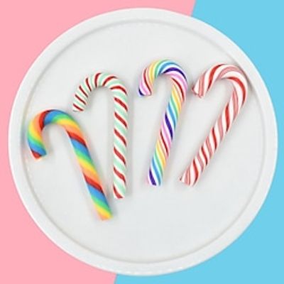 20PCS Candy Cane Color Random 3CM Christmas Accessories Rainbow Crutch Candy Christmas Candy DIY Small Simulation Mini Crutch Christmas Crutch Santa Claus Crutch Decoration miniinthebox 20PCS Candy Cane Color Random 3CM Christmas Accessories Rainbow Crutch Candy Christmas Candy DIY Small Simulation Mini Crutch Christmas Crutch Santa Claus Crutch Decoration miniinthebox