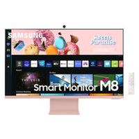 Samsung 32" LS32B UHD M8 Monitor with Smart TV Experience, Sunset Pink