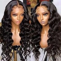 150% Density 13x4 Lace Front Wig Brazilian Human Hair Front Lace Wig 13x4 Wigs Hair Loose Wave Wig with Baby Hair Natural Color Lightinthebox - thumbnail