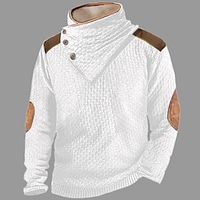 Men's Sweatshirt Black White Army Green Navy Blue Turtleneck Color Block Patchwork Sports  Outdoor Daily Holiday Streetwear Casual Thin fleece Fall  Winter Clothing Apparel Hoodies Sweatshirts  miniinthebox - thumbnail