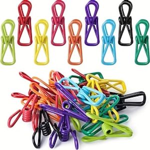 10pcs/pack Chip Clips, 2 Inches, Assorted Colors, Utility PVC-Coated Clips, Bag Clips, Clips For Food Packages, Food Clips, Bag Clips For Food, Chip Bag Clip ( Color Random) miniinthebox