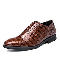 Men's Oxfords Formal Shoes Dress Shoes Business British Wedding Party  Evening Patent Leather Non-slipping Black Brown Fall Spring Lightinthebox - thumbnail