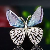 Women's Brooches Retro Butterfly Animals Luxury Sweet Brooch Jewelry Purple Green Bowknot For Office Daily Prom Date Beach Lightinthebox - thumbnail