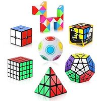 Speed Cube Set 7 Pack Puzzle Cube Bundle Fidget Ball 2x2 3x3 4x4 Pyraminx Megaminx Rainbow Snake Magic Cube Smooth Cube Game Toys Gift for Teenagers  Adult miniinthebox - thumbnail