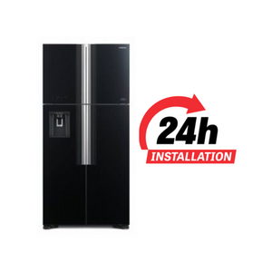 Hitachi 601Ltr Inverter Class French Door Refrigerator Glass Black Color RW760PUK7GBK