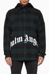 Logo Check Hooded Overshirt