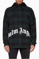 Logo Check Hooded Overshirt - thumbnail