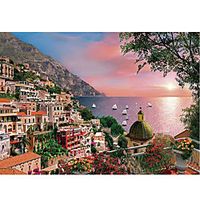 1000 Pcs Of Thickened White Card Sea View Sunset Santorini Epidemic Puzzle Toy For Adults And Children Lightinthebox - thumbnail