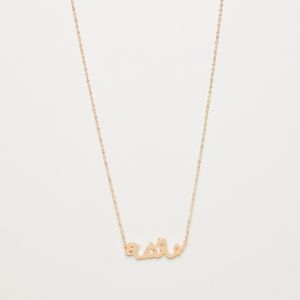 Sentiments Necklace with Popular Arabic Name Aisha Pendant