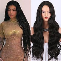 Synthetic Wig Curly Asymmetrical Wig Very Long Black Synthetic Hair 30 inch Women's Fashionable Design Exquisite Fluffy Black miniinthebox - thumbnail