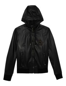 Hooded Zipped Vest Crest Chest Hooded Zipped Vest Crest Chest