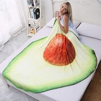 Autumn and Winter Creative 3D Printed Avocado Pattern Air Conditioning Blanket Flannel Blanket Personalized big blanket Lightinthebox - thumbnail