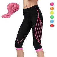 21Grams Women's Cycling 34 Tights Cycling Shorts Bike Shorts Bike 34 Tights Bottoms Mountain Bike MTB Road Bike Cycling Sports 3D Pad Breathable Quick Dry Moisture Wicking Yellow Pink Spandex Lightinthebox