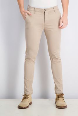 Mens Plain Belt Loops Pants Light Brown Mens Plain Belt Loops Pants Light Brown