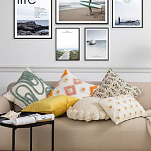 nordic ins wind embroidery pillow sofa bedside cushion waist pillow tufted tassel bay window futon pillowcase wholesale Lightinthebox