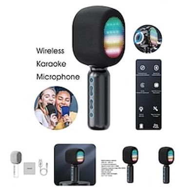 Live Microphone Intelligent Noise Cancelling Support TF Card Handheld Portable Wireless Karaoke Microphone KTV Player for Singing miniinthebox