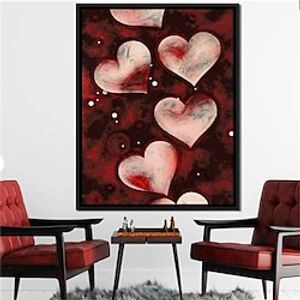 Valentine's Day Wall Art Canvas Retro Love Heart Prints and Posters Pictures Decorative Fabric Painting For Living Room Pictures No Frame Lightinthebox