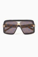Oversized Logo Sunglasses in Acetate Oversized Logo Sunglasses in Acetate