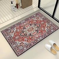 Bathroom Bath Mats Floral Print Absorbent Bathroom Rug Polyester Non Slip Lightinthebox