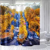 Waterfall Series 1 Digital Printed Shower Curtain Bathroom Shower Curtains  Hooks Contemporary Polyester Creative. Lightinthebox - thumbnail